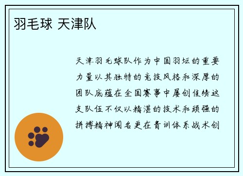 羽毛球 天津队